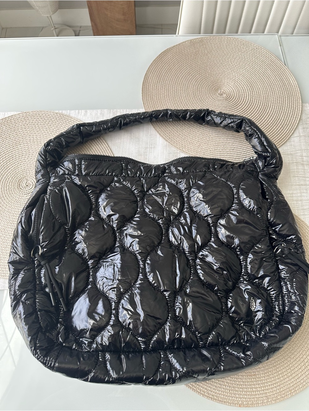 FP Movement by Free People Quilted Black Puffer Shoulder Bag - Picture 3 of 10